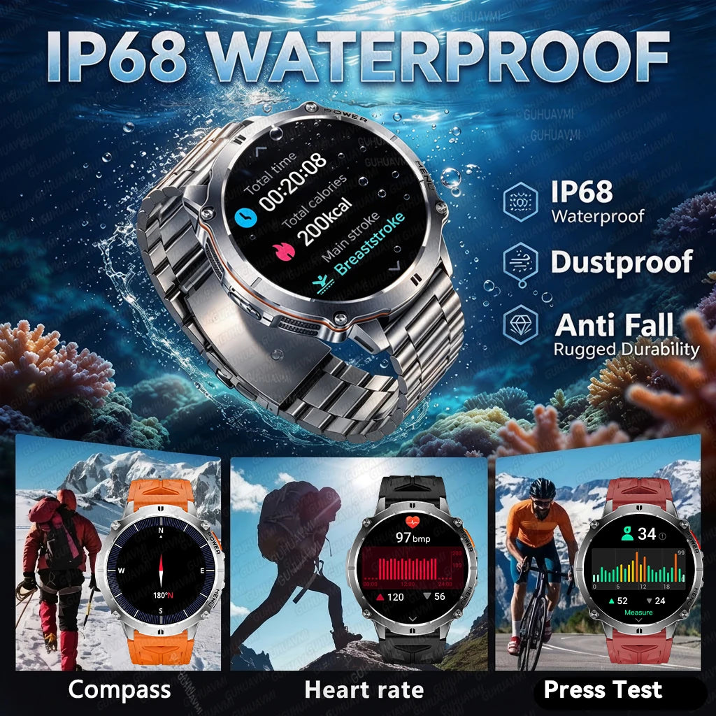 T-RX6 1.7″ AMOLED smartwatch with Bluetooth calls