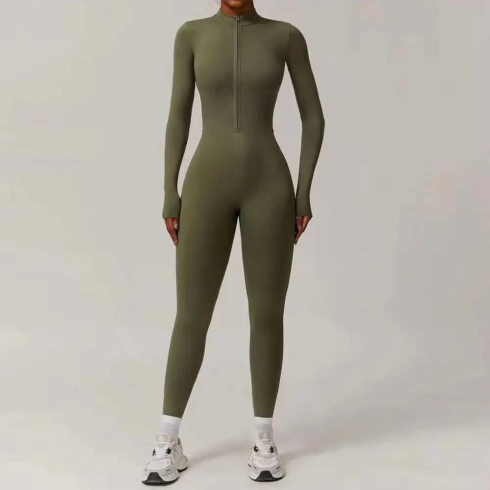 Tuta intera sportiva donna con zip