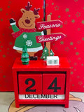 1 Christmas tree gift, wooden calendar desktop decoration, home decoration, Christmas decoration, room decoration