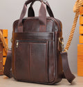 WESTAL Genuine Leather Messenger Bag for 13.3-Inch Laptop