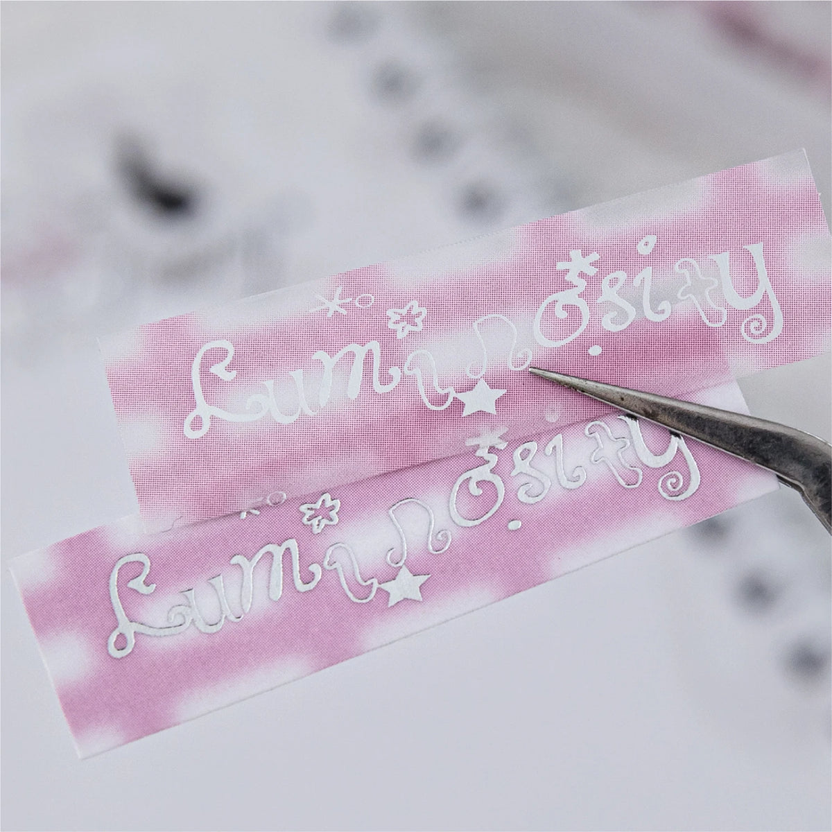 40pcs Plain Island Series Kawaii Basic Versatile Dual Material Hot Silver Stickers DIY Scrapbook Aesthetic Stationery Stickers