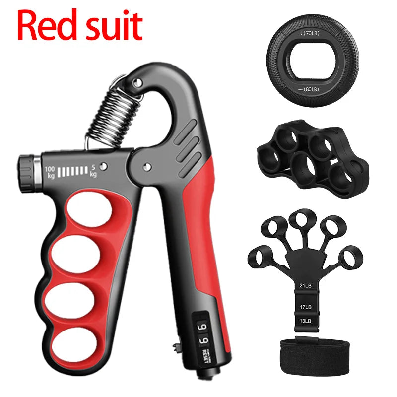 Adjustable Hand Grip Strengthener with Counter
