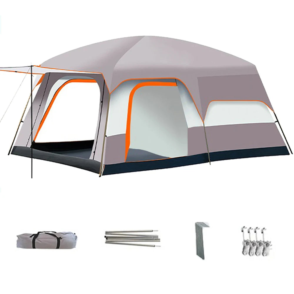 Double-Layer Family Camping Tent for 3–4 People