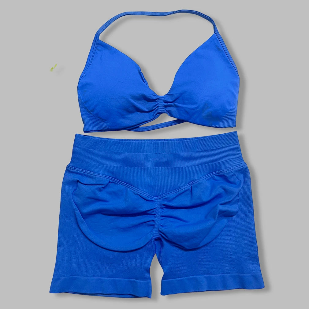 Ensemble yoga femme, 2 pièces, haut et short
