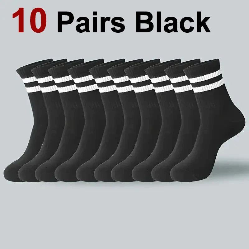 5/10/20 Paar neutrale Socken in Unifarben mit Rundhalsausschnitt, für Frühling und Sommer, schweißabsorbierend, atmungsaktiv und bequem, Sportsocken für alle Jahreszeiten