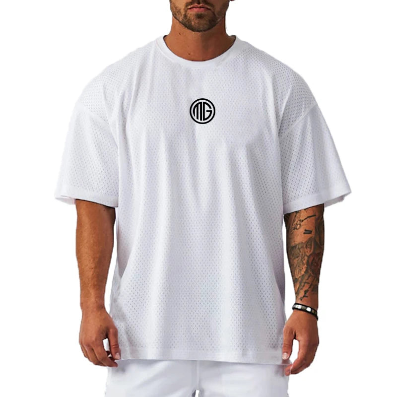 T-shirt uomo girocollo con spalle scese