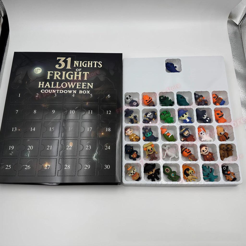 Calendario de Adviento de Halloween 2026: 31 noches de terror, caja de cuenta atrás con mini figuras espeluznantes en 3D, regalo para fiestas de Halloween
