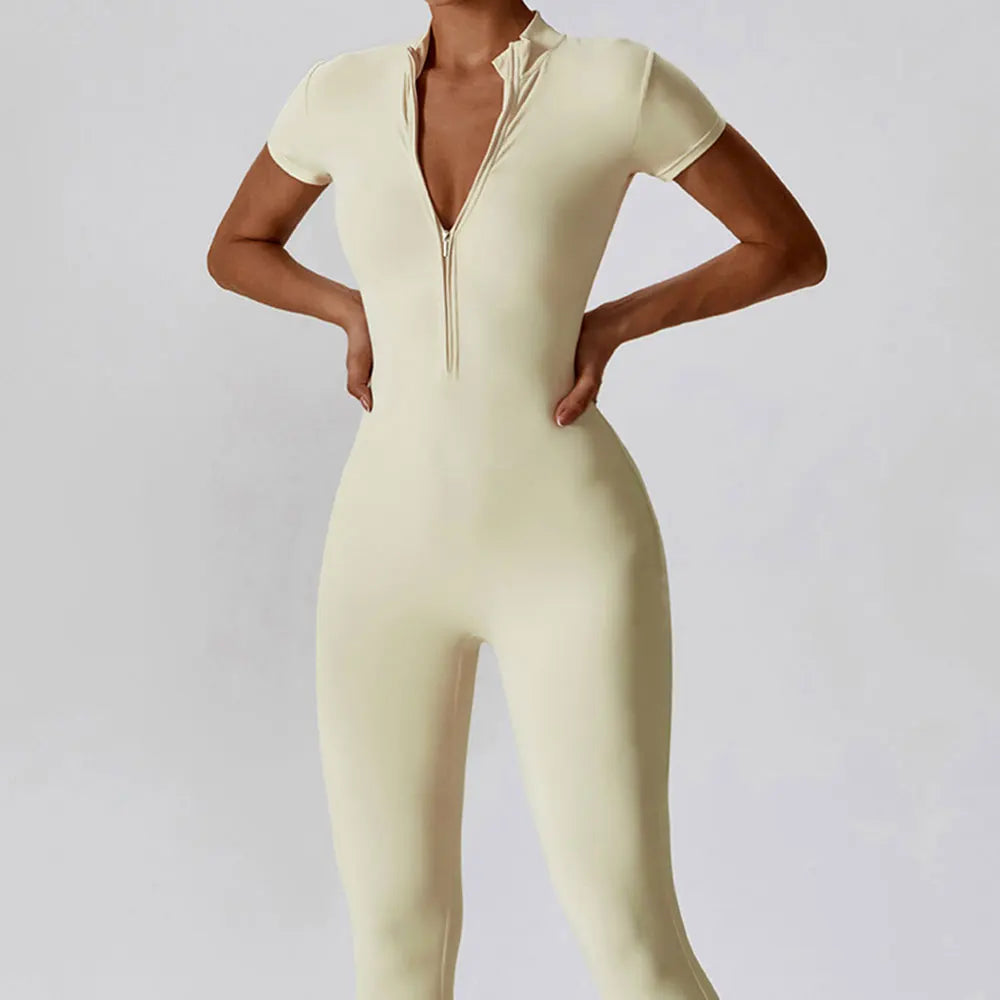 Tuta intera yoga donna SWELTERING con zip