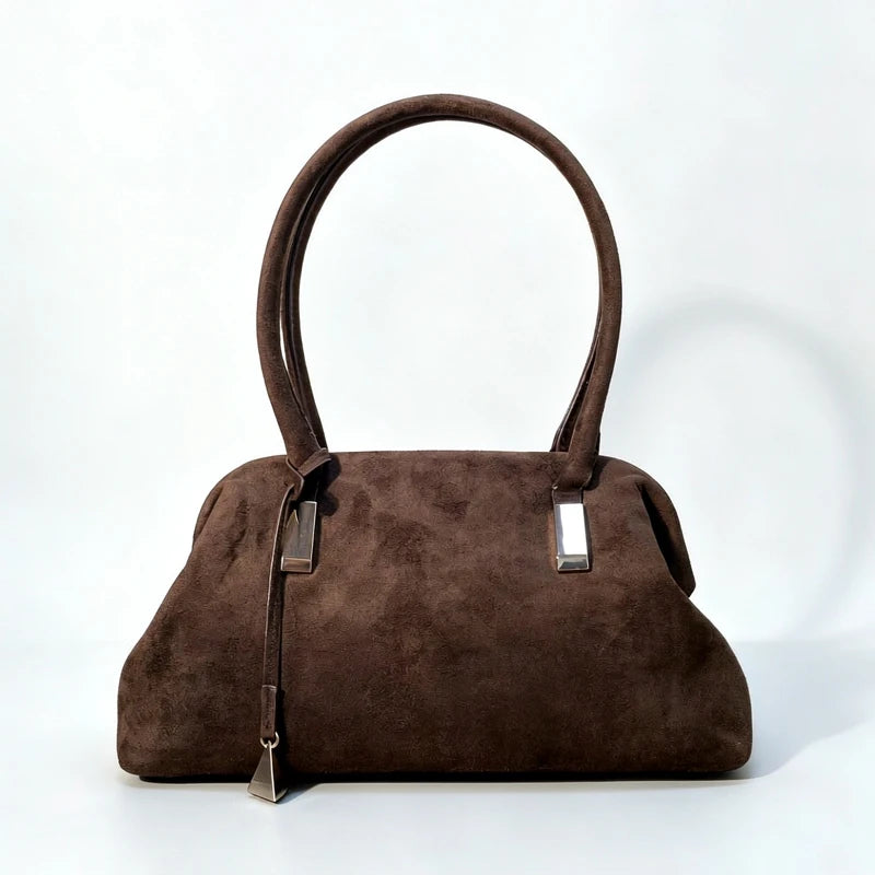 Shell-Shaped Metal Frame Clip Bags For Women Luxury Designer Handbags Purses 2026 New In PU Metal Piece Straps Underarm Shoulder
