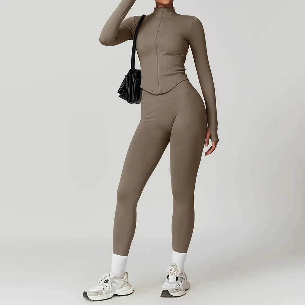 Conjunto de yoga de mujer, top y leggings