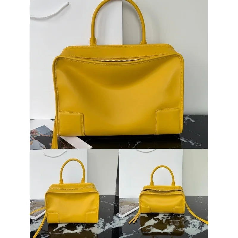 2026 Luxury Brand Design Women Shoulder Bags Top Quality Genuine Leather Women Handbags Fashion Street Style Bowling Bags Woman