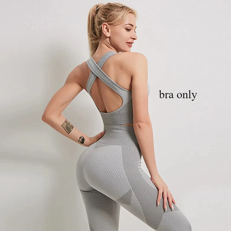 Yoga-Set für Damen, Top und Leggings