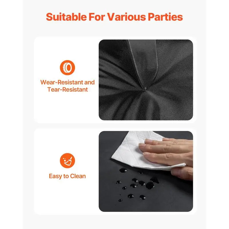 Inflatable party tent 8x6x4 m, cube tent for disco nightclub, pavilion wedding tent with 1100W blower, sandbag, 2 windows for events, birthday, wedding, black