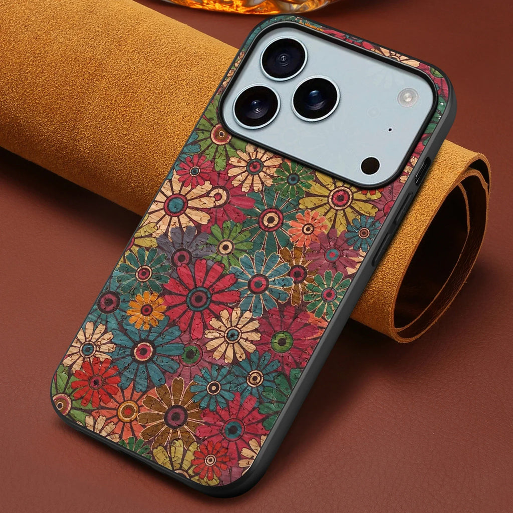 EUCAGR For IPhone 18 Pro Max 18Pro Phone Case Oil Painting Pattern Frosted Texture Cork For IPhone 18Pro Max