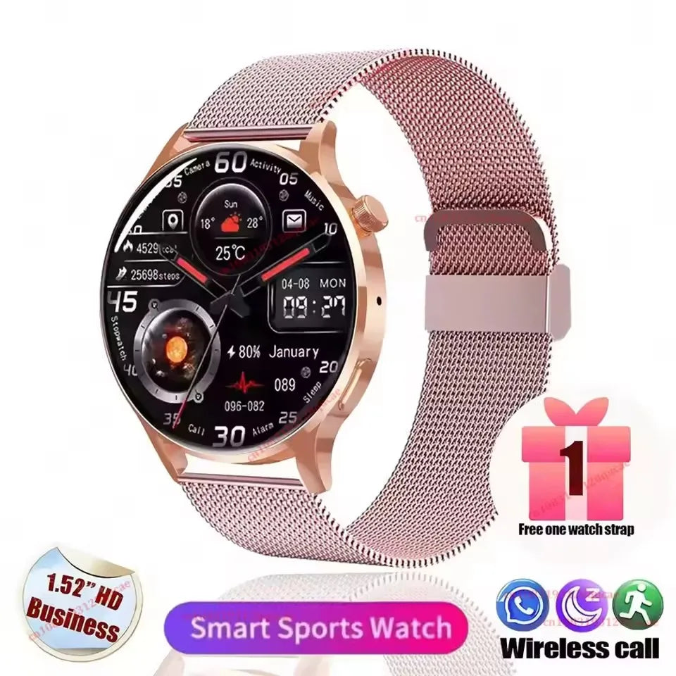 Smart Watch For Men Women ECG Heart Rate Blood Pressure SpO2 Monitor Sleep GPS FitnessTracker Sport Waterproof Smartwatch HT22 ﻿