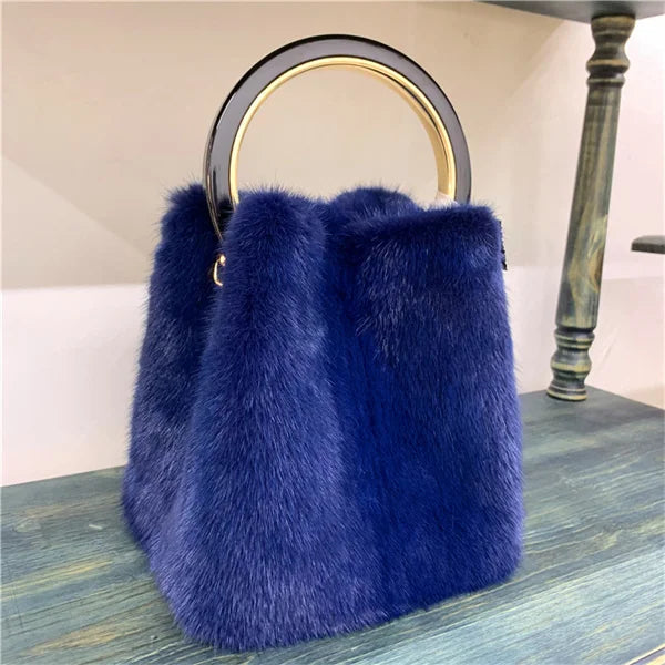 Luxury Designer Handbags Bag Mink Fur Bags for Women Square Bag Shoulder Bags Woman Luxury 2026 Ladies Hand Bag Women's Bag