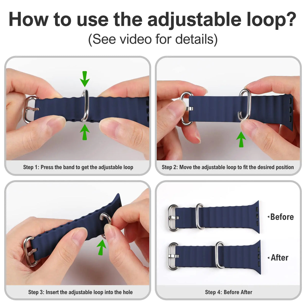 Ocean Strap for Apple Watch Ultra 4 3 2 Band 49mm 46mm 44mm 40mm 45mm 41mm 42mm Correa Bracelet iWatch Series 12 11 10 9 SE 8 7