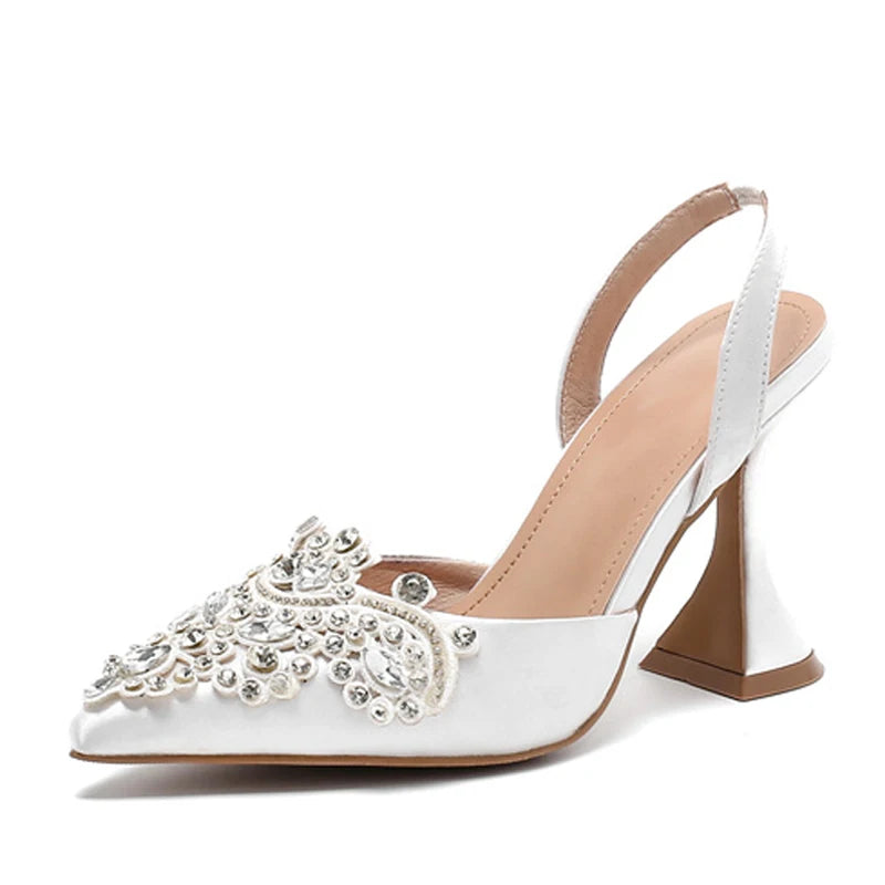 Slingback donna Liyke a punta con decoro ornamentale