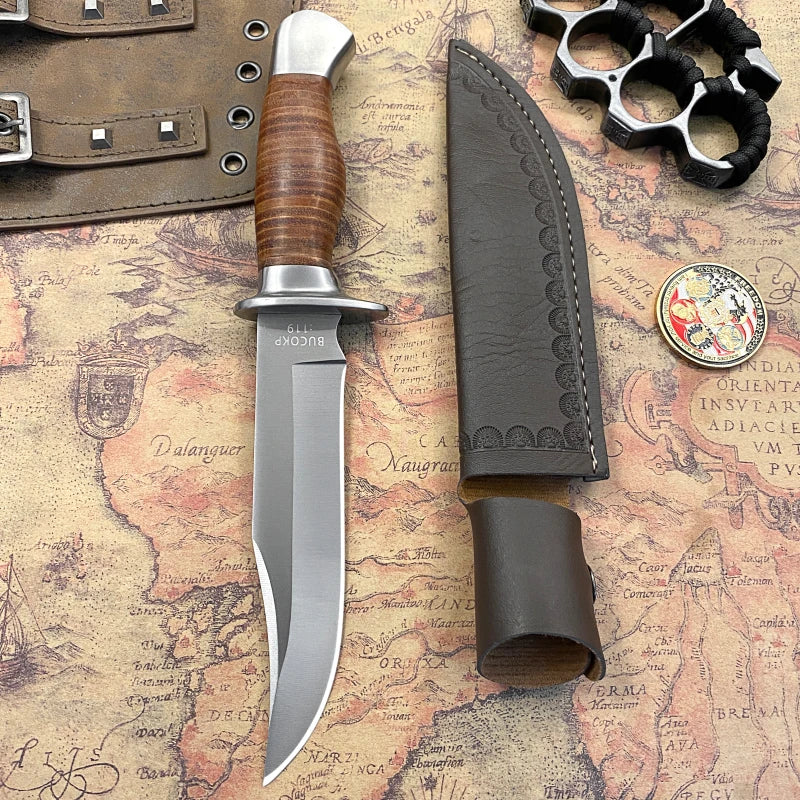 Couteau de chasse tactique d'extérieur, un couteau de poche pour le camping, la survie en milieu sauvage et le port quotidien.