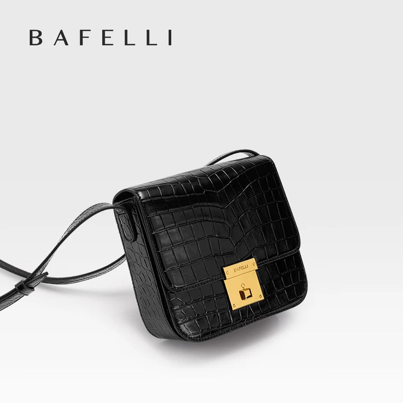BAFELLI WOMEN BAGS FASHION 2026 LEATHER MINI BOXY BAG CROSSBODY ORIGINAL DESIGNER LUXURY SHOULDER SADDLE MESSENGER FEMALE
