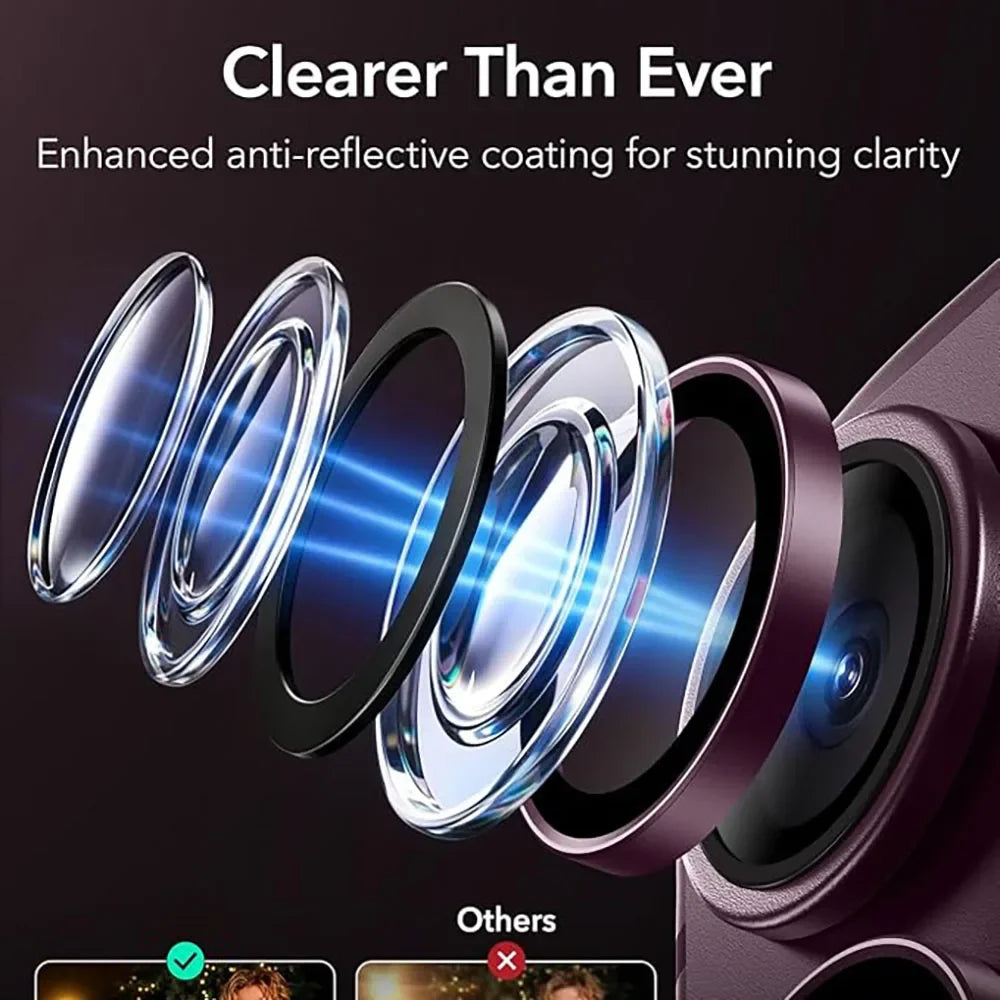 For IPhone 18 17 15 16 Pro Max Camera Lens Protector Glass Metal Ring Easy Installation Cover For Iphone 18 Pro Max Accessories