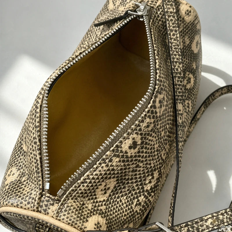 Customize Initials Leather Snake Pattern Mini Pillow Bags For Women Luxury Designer Handbags Purses 2026 New In Cowhide Shoulder