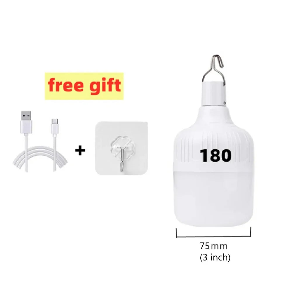 1 Stück USB-wiederaufladbare 60-W-LED-Campinglampe mit Hängehaken, tragbare Notfall-Laterne und Zeltlampe für Outdoor-Camping und Nachtmärkte
