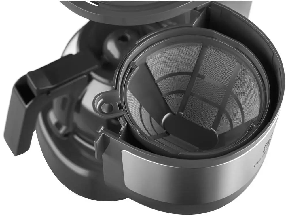 Cafetera eléctrica Electrolux Efficient ECM10, 15 tazas, negra y gris granito - 220 V