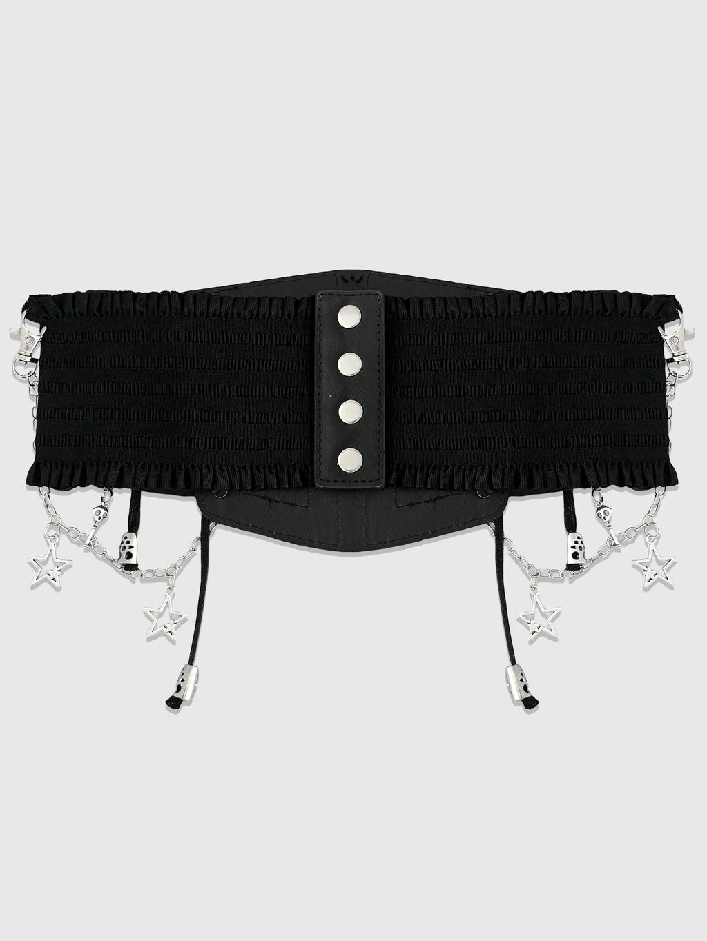 Ceinture large élastique à chaînes croisées tendance pour femme HERSHINE, accessoires Y2K gothique, punk, Harajuku, rock, hip-hop, printemps, été
