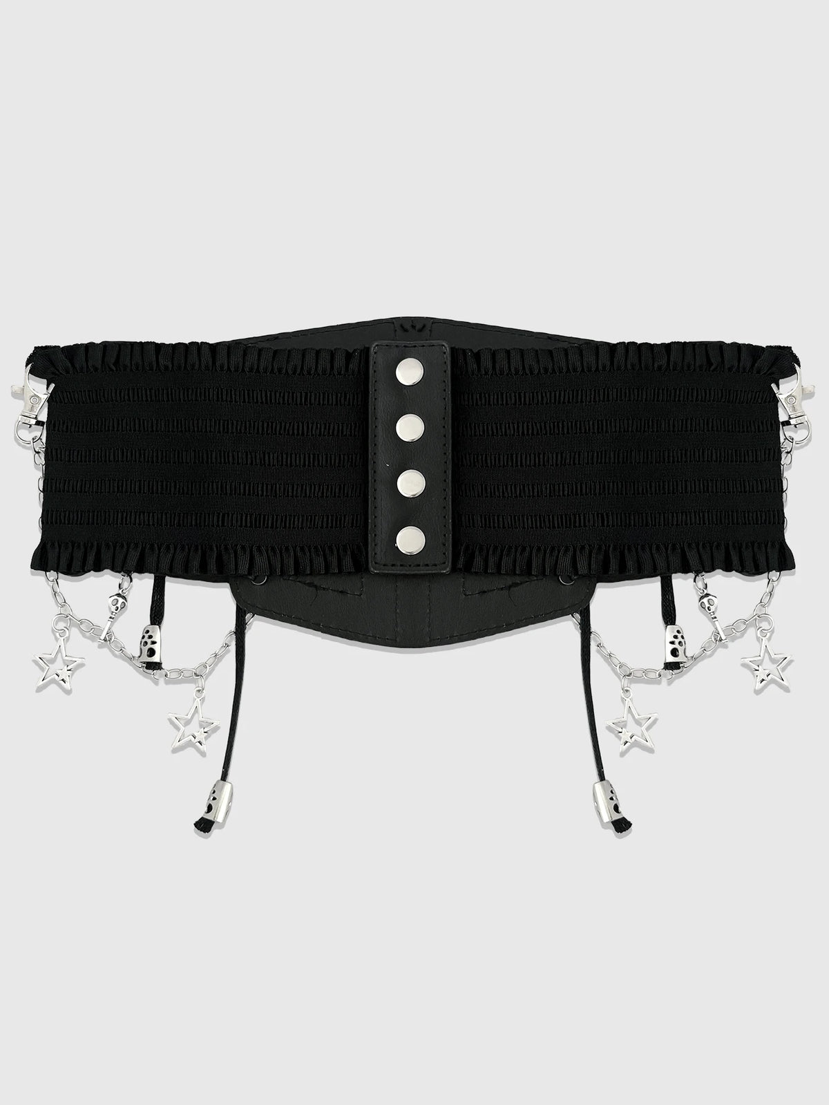 Ceinture large élastique à chaînes croisées tendance pour femme HERSHINE, accessoires Y2K gothique, punk, Harajuku, rock, hip-hop, printemps, été