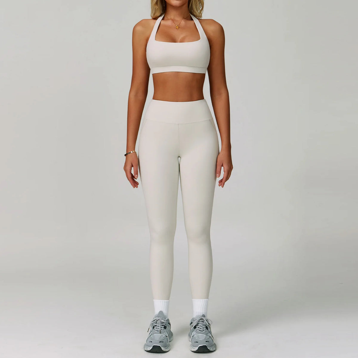 Conjunto de yoga de mujer, 2 piezas, top y leggings