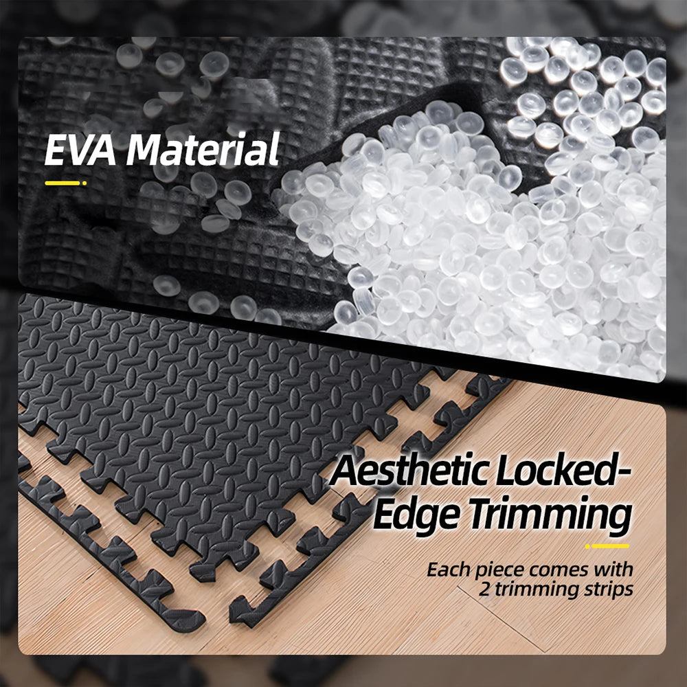 EVA Interlocking Gym Floor Mats, 31 × 31 cm