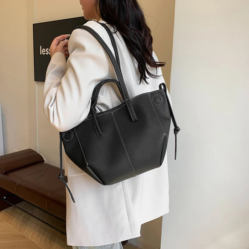 TRAVEASY Brand 2026 New Luxury Bags Designers Magnetic Closure Women's Bag PU Leather Large Capacity Tote Bag for Ladies
