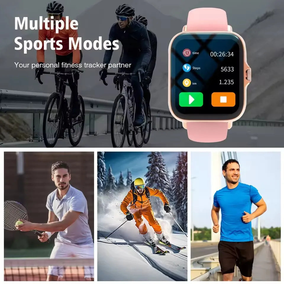 2026 New Bluetooth Call Smart Watch Information Push Men Women Health Monitoring Watch Pedometer Smartwatch For Android IOS HT30