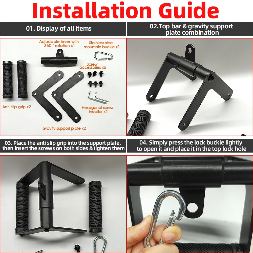 Triceps Rope and 360° V Handle Set for Home Gym Machines