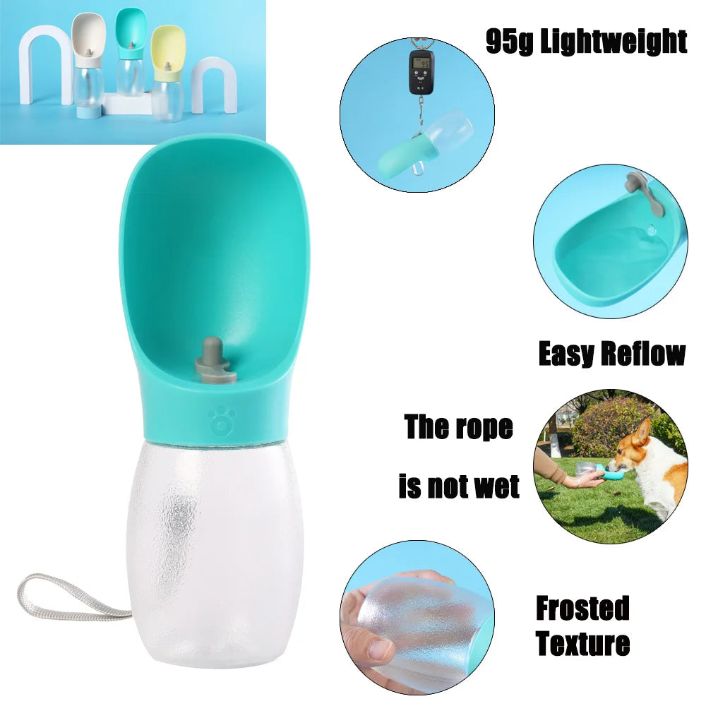 Botella de agua para perros 300ML Bebederos para cachorros para perros medianos y pequeños Gatos Senderismo Comedero portátil para gatos Suministros Golden Retriever