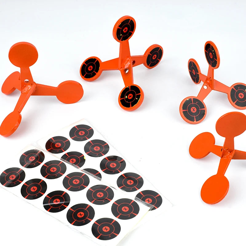 2/4mm Thick Hunting Metal Target | Multi-Faceted Rotating Target for Slingshot, BB & Airgun Precision Training, Portable Impact