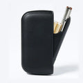 Nueva pitillera de piel sintética con encendedor electrónico de tungsteno USB, estuche para cigarrillos, regalo exquisito para hombre, accesorio para fumar