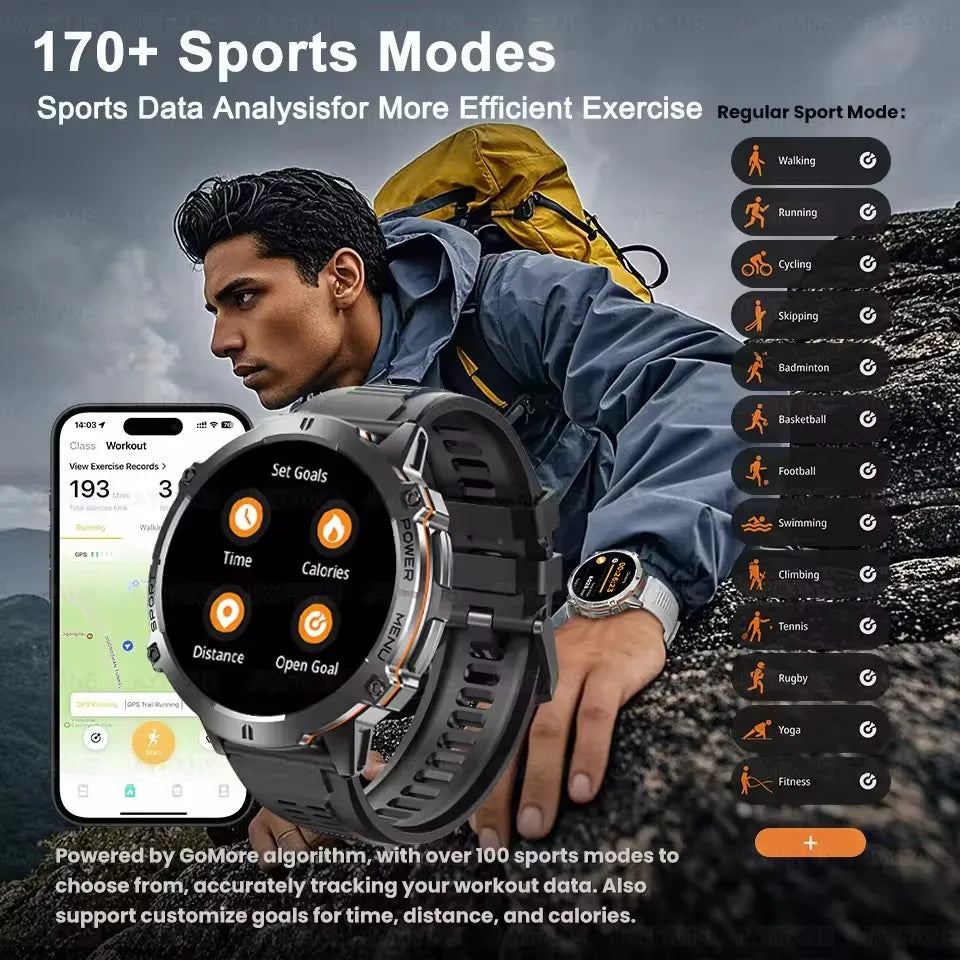 GUHUAVMI X3 smartwatch AMOLED da 1,73″ con GPS e chiamate Bluetooth