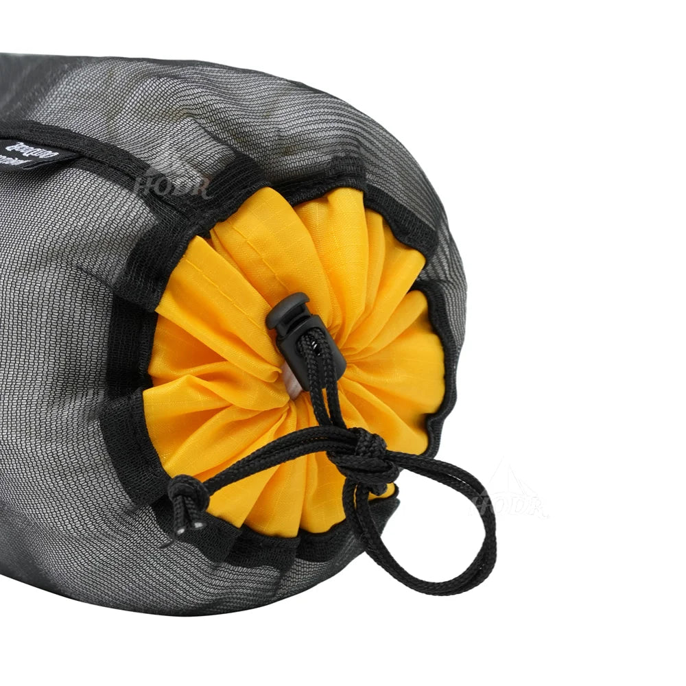 [HODR] Bolsas de malla ligeras con cordón para almacenamiento, compresión, camping, senderismo, lavandería y compras de comestibles