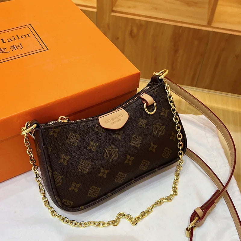 Luxury Fashion Clutch Bags Ladies Crossbody Shoulder Purses High-end Texture Chain Print Handbag Underarm Bag For Women