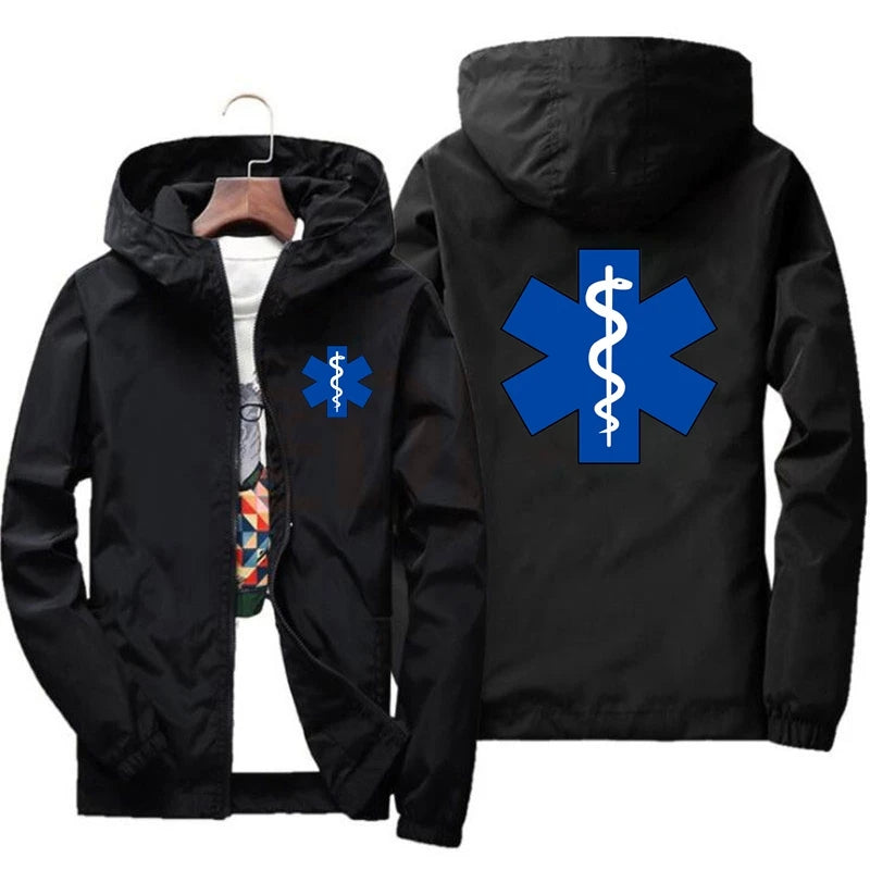 EMT Emergency Ambulance 2021 Herren Neue Frühling und Herbst Modische Outdoor Wasserdichte Jacken Windbreaker Mantel Campingkleidung