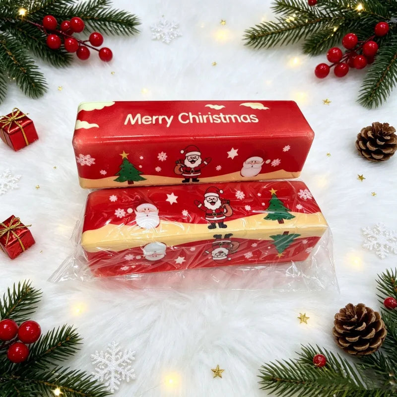 Weihnachtlicher Butterriegel aus PU-Schaum mit langsamem Rückprall, knusprig-weiches Squishy-Dekoobjekt, Gratisgeschenk, Stressabbau, Party-Mitgebsel
