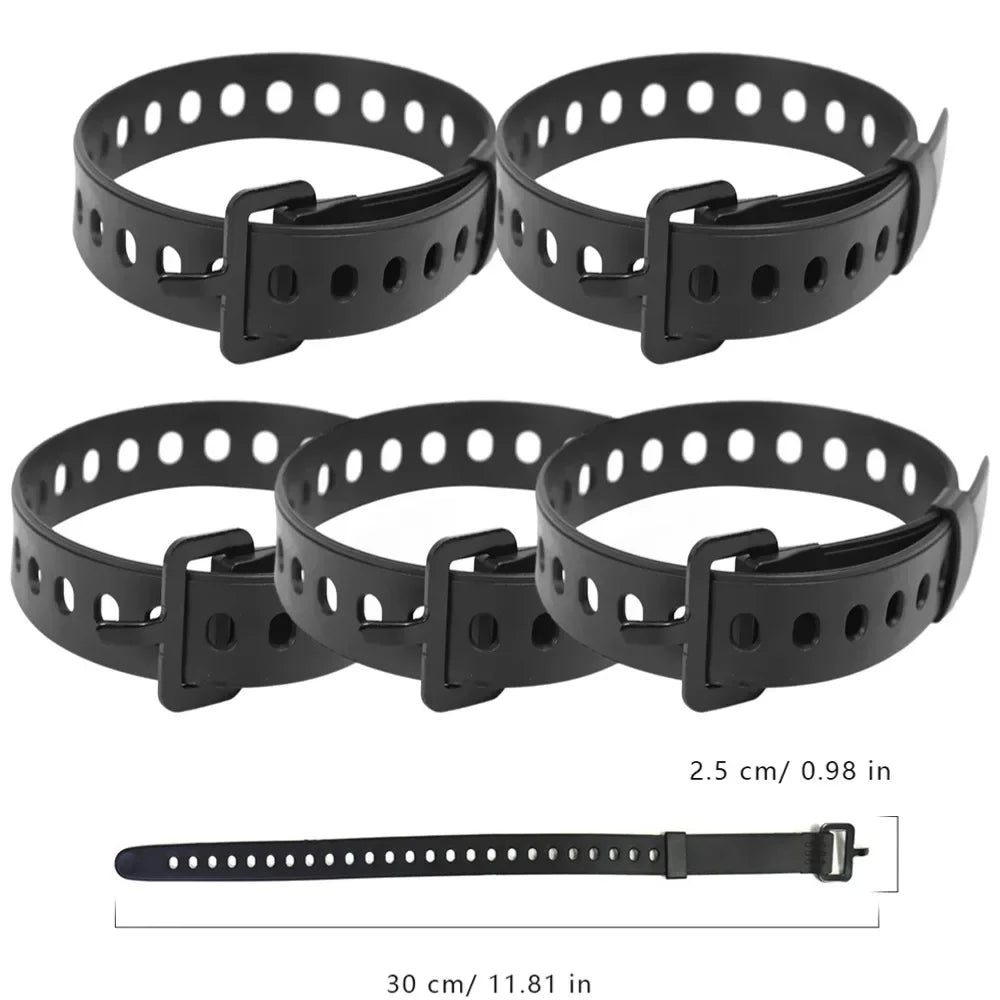 1-10PCS Rubber Tension Strap Cargo Belt Travel Compact Ties Fixed Cargo Tie Lashing Outdoor Camping Down Luggage Buckle Strap