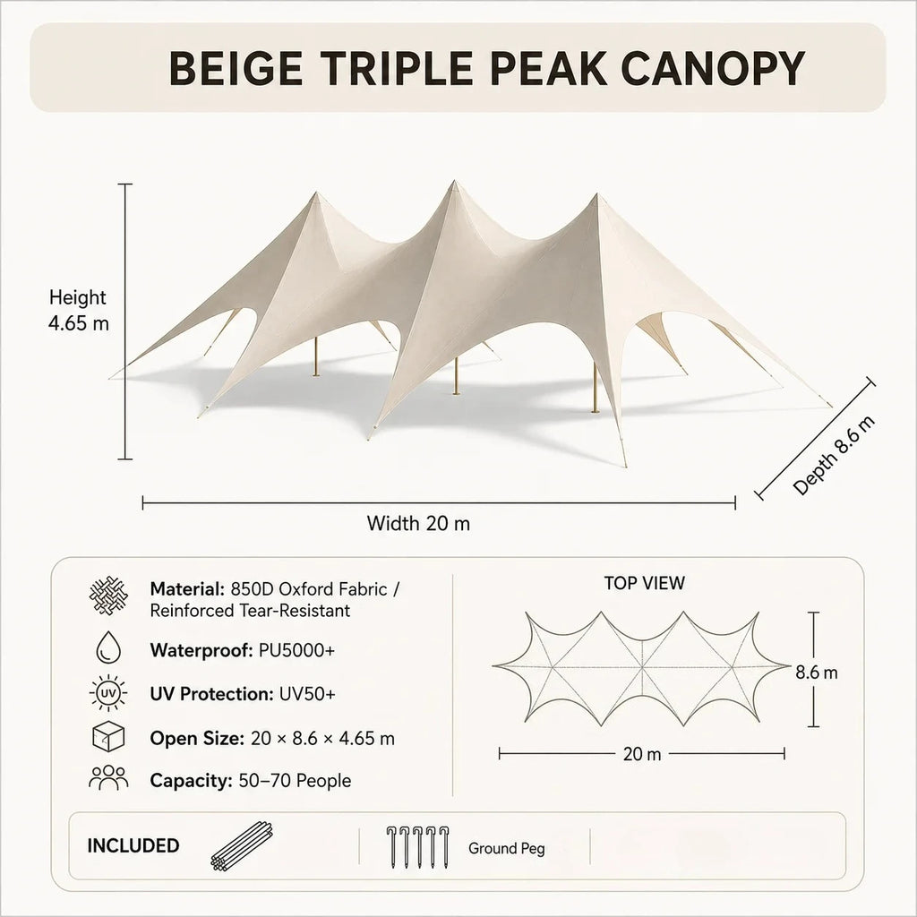 Luxury Star Tent Waterproof PVC Outdoor Glamping Wedding Party Event Camping Canopy UV Resistant All-Season Customizable Size