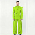 Chic Loose Men's Suits 2 Pieces Jacket Pant Sets Double Breasted Peak Lapel Special Customize Male Clothing Fashion Stylish 2025