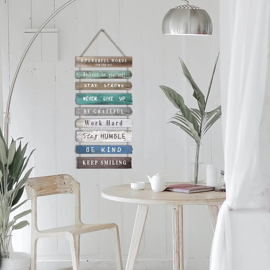 Inspirierende Wandkunst-Dekoration fürs Büro, rustikales hängendes Wandbild aus Holz, Wandkunst für Zuhause, Wohnzimmer und Schlafzimmer