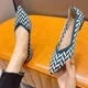 Ballerine da donna a punta con tomaia in cotone