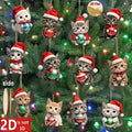 Cat Christmas Ornaments, Set of 12