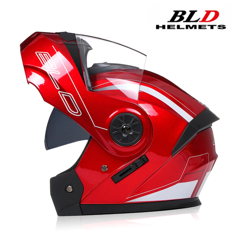 Modular Double Sun Visor Mtorcycle Helmet Men Women Classic Flip Up Riding DOT ECE Approved Racing Protective Casco Capatece